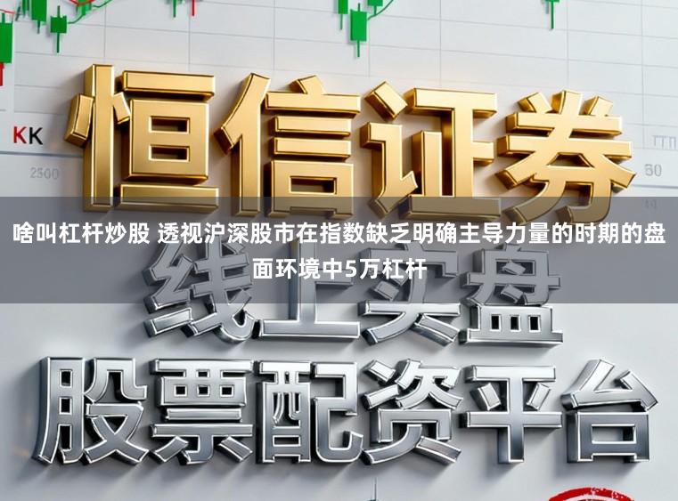 啥叫杠杆炒股 透视沪深股市在指数缺乏明确主导力量的时期的盘面环境中5万杠杆